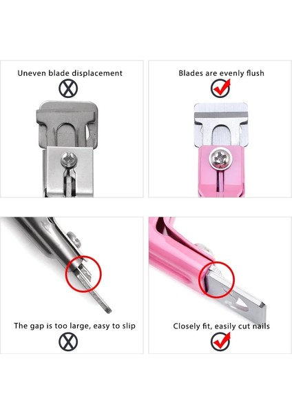 Pembe 1 Adet Profesyonel Tırnak Sanat Kesme Makinesi Özel Tip U Kelime Yanlış Ipuçları Kenar Kesiciler Akrilik Tırnak Renkleri Paslanmaz Çelik Manikür Araçları (Yurt Dışından)