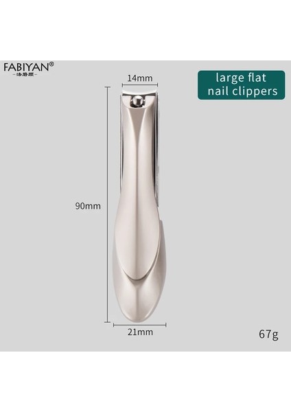 Büyük Düz Gümüş Anti Sıçrama Tırnak Makası Paslanmaz Çelik Tırnak Ayak Tırnağı Makas Pedikür Manikür Kesme Giyotin Pense (Yurt Dışından)
