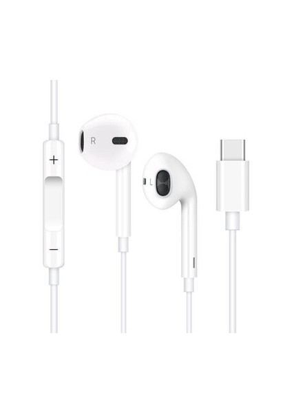 Iphone Usb-C Type-C Modellere Uyumlu Kablolu Kulaklık