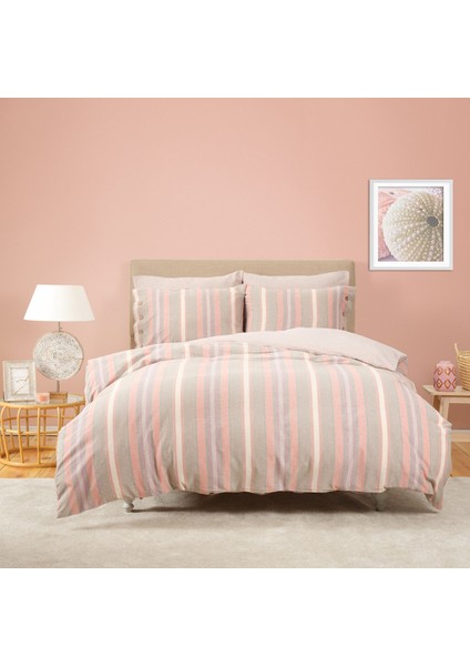 Arlo Terracotta Çift Kişilik Ipliği Boyalı Nevresim Takımı