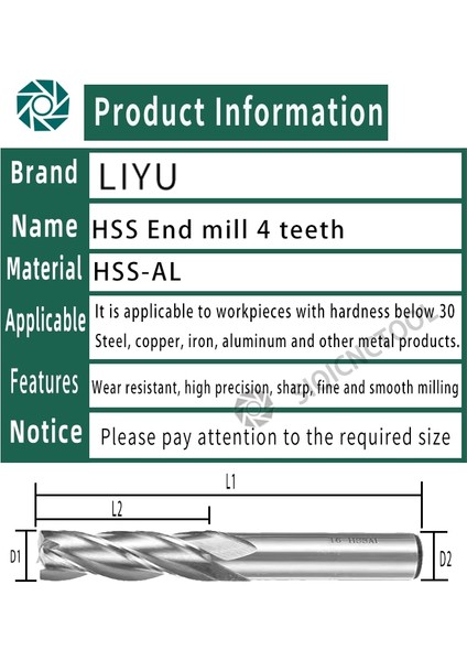 16MM-123L 2 Flüt-Hss Sıqı Parmak Frezeler Yüksek Hassasiyetli Hss Metal Kesici Co8 Kobalt D1-32MM 2 3 4 Flüt Diş Alüminyum Freze Aleti Anahtar Koltuklu Yönlendirici Bit (Yurt Dışından) fırsatları