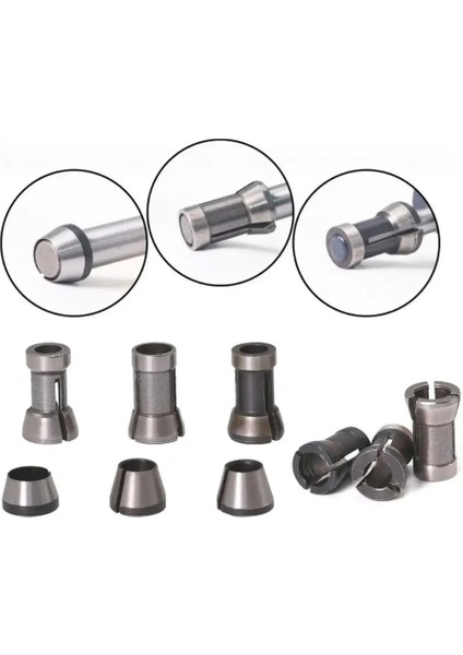 6.35 1/4 ''6mm 6.35MM 8mm 12.7 Mmshank Freze Kesicisi Collet Chuck Gravür Kırpma Freze Kesicisi Ahşap Freze Uçları Ağaç Işleme (Yurt Dışından) fırsatları
