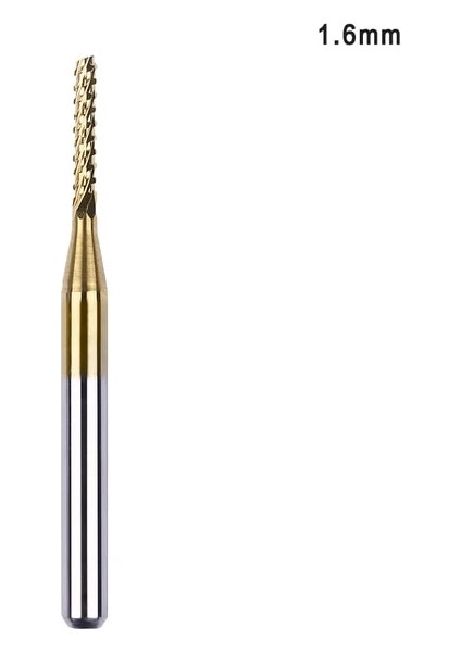 1.6mm 1 Adet Titanyum Kaplı Freze Kesicisi Karbür End Mill Kenar Kesici Matkap Ucu Taşlama Makinesi Gravür/kesme Şaft Cnc Pcb (Yurt Dışından)