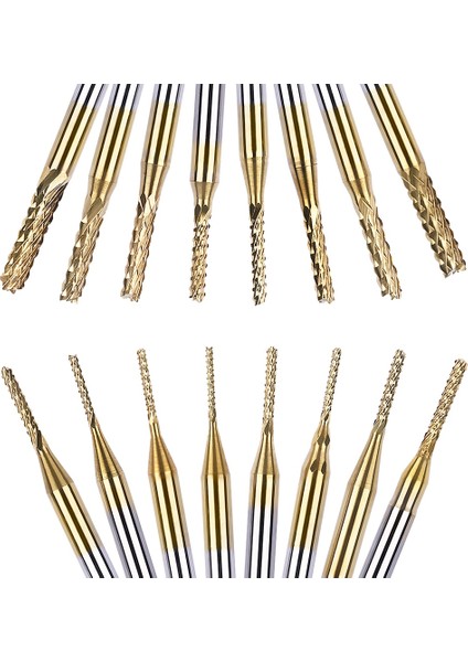 1.6mm 1 Adet Titanyum Kaplı Freze Kesicisi Karbür End Mill Kenar Kesici Matkap Ucu Taşlama Makinesi Gravür/kesme Şaft Cnc Pcb (Yurt Dışından)