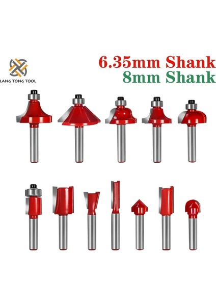6.35MM Hiçbir Durumda 6MM/6.35MM/8MM Shank Yönlendirici Bit Seti Kırpma Ucu Düz Freze Kesicisi Ahşap Uçları Tungsten Karbür Kesme Ağaç Işleme LT026 (Yurt Dışından) fırsatları