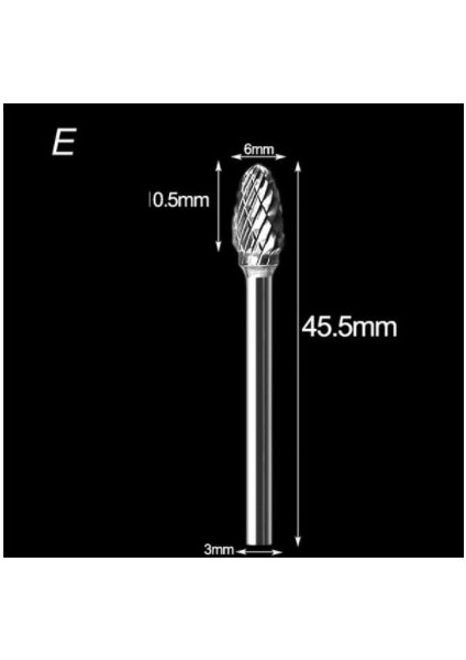 Freze Kesici E 1 Adet 3mm Shank Çizim Tungsten Karbür Freze Kesici Döner Takım Çapak Çift Elmas Kesim Döner Dremel Metal Ahşap Elektrikli Taşlama (Yurt Dışından)