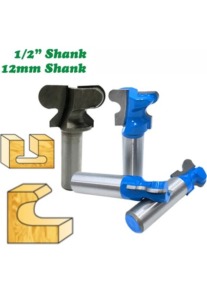 12.7mm Shank 19.05 1pc 1/2 "12.7mm 12MM Shank Freze Kesicisi Ahşap Oyma Çift Parmak Freze Uçları Ağaç Işleme Için Endüstriyel Sınıf Freze Kesicisi (Yurt Dışından)