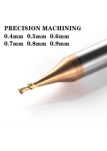 D0.3X4X50L Çelik HRC65 Mikro Karbür Freze D0.3mm-0.9mm Mini Küçük Çaplı Mikro Bilyalı Uçlu Freze Kesici R0.15-R0.45 Cnc Aracı (Yurt Dışından) modelleri