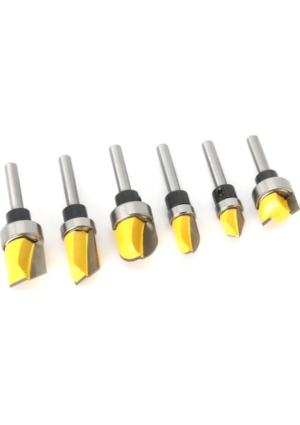 V.groovin 6X12.7 6MM/6.35MM Shank Yönlendirici Bit Seti Rulman Kırpma Ucu Düz Freze Kesicisi Ahşap Uçları Tungsten Karbür Kesme Ağaç Işleme (Yurt Dışından) modelleri