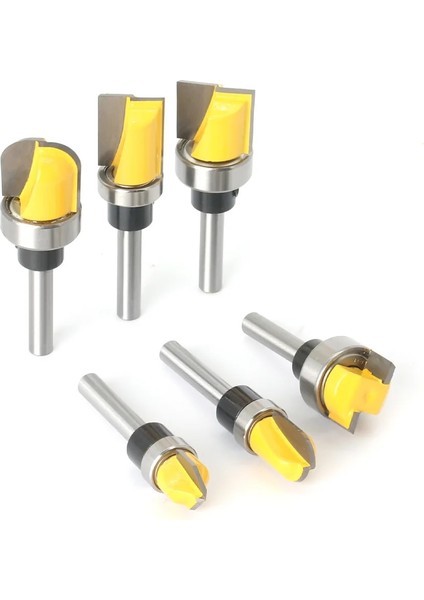 V.groovin 6X12.7 6MM/6.35MM Shank Yönlendirici Bit Seti Rulman Kırpma Ucu Düz Freze Kesicisi Ahşap Uçları Tungsten Karbür Kesme Ağaç Işleme (Yurt Dışından) indirimleri