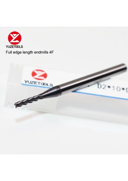 D3.0-14 Yuzetools 4 Flüt Mikro Çaplı Karbür Freze Kesici 1.0 ~ 4.0mm Alaşımlı Çelik Uzun Boyunlu Sabit Oluk Tungsten Parmak Freze Mini (Yurt Dışından) fırsatları