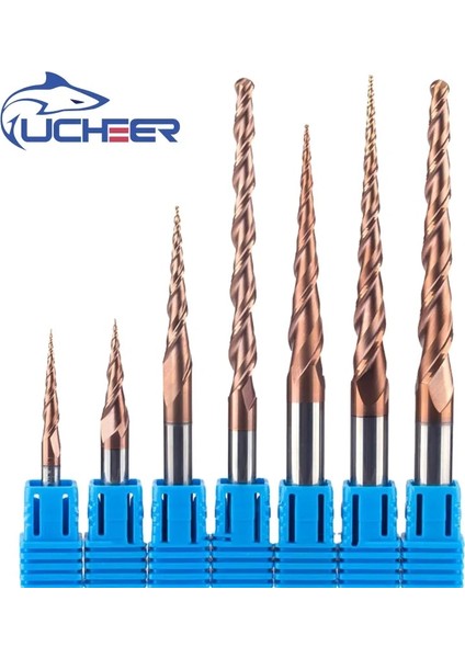 Konık D6-0.25R-30.5CL Ucheer 1 Adet 4mm 6mm Konik Bilyalı Uçlu Freze Tungsten Katı Karbür Kaplamalı Koni Cnc Freze Kesicisi Ağaç Işleme Gravür Bit (Yurt Dışından) fiyatları