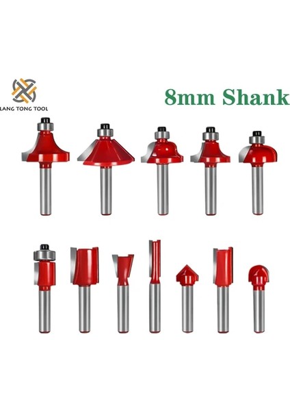 8mm Hiçbir Durumda 6MM/6.35MM/8MM Shank Yönlendirici Bit Seti Kırpma Ucu Düz Freze Kesicisi Ahşap Uçları Tungsten Karbür Kesme Ağaç Işleme LT026 (Yurt Dışından)