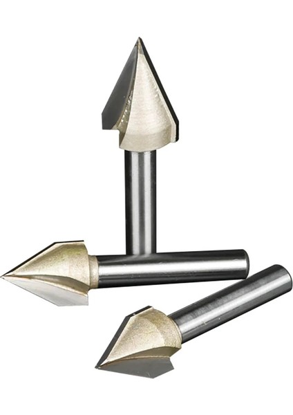V00903 Tıdeway 45 60 Derece V Bit Tungsten Karbür 3D V-Şekilli Gravür Yönlendirici Bit Cnc Ağaç Işleme Aleti Parke Mdf Kontrplak (Yurt Dışından)