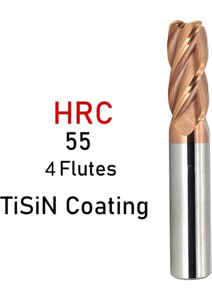 4R0.2X4DX50L HRC55 4f Çelik Xuhan Köşe Yarıçapı End Mill Cnc R Bullnose Kesici Tungsten Karbür Çelik Metal Yönlendirici Aracı 3 4 Flüt R0.5 R1 Yüzey Işleme (Yurt Dışından)