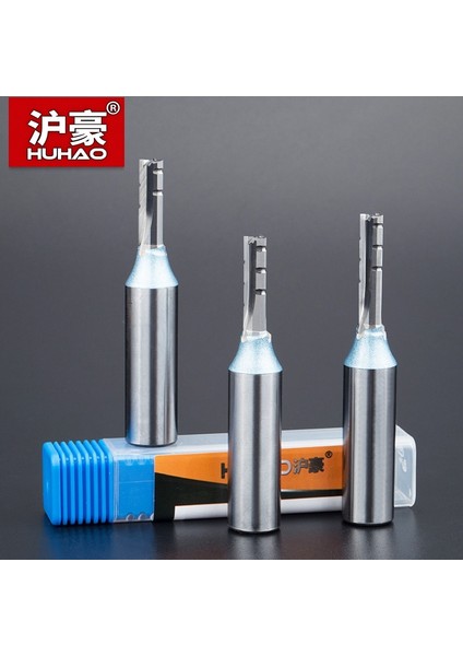 H66020630 Huhao 1/2 "şap 3 Flüt Freze Kesici Tct Düz Freze Uçları Kırpma End Mill Kesiciler Mdf Kontrplak Sunta Yuvası Matkap (Yurt Dışından)