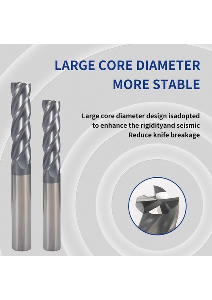 4f D3XD4X50L 5 Adet End Mill HRC50 4 Flüt 4mm 6mm 10MM 16MM 20MM Alaşım Karbür Freze Tungsten Çelik Freze Kesici End Mill Cnc Aracı (Yurt Dışından)