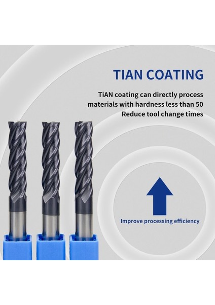 4f D3XD4X50L 5 Adet End Mill HRC50 4 Flüt 4mm 6mm 10MM 16MM 20MM Alaşım Karbür Freze Tungsten Çelik Freze Kesici End Mill Cnc Aracı (Yurt Dışından)
