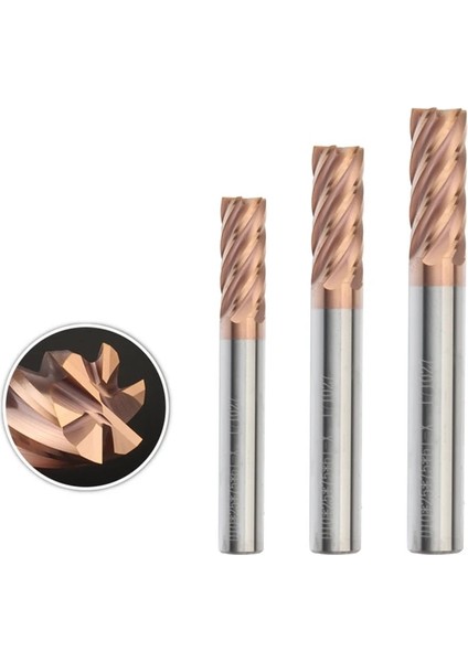 D4XD4X50 6F-HRC58 6 Flüt HRC58 Karbür Parmak Frezeler Alaşım Tungsten Çelik Freze Kesici Cnc Işleme Kaplama Düz Uçlu Değirmen (Yurt Dışından)