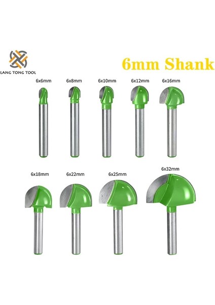 6mm Shank x 8mm 6mm Shank Bilyalı Uçlu Freze Uçları Seti End Mill Yuvarlak Koy Kutusu Katı Karbür Cnc Yarıçapı Çekirdek Freze Ucu LT014 (Yurt Dışından) fiyatları