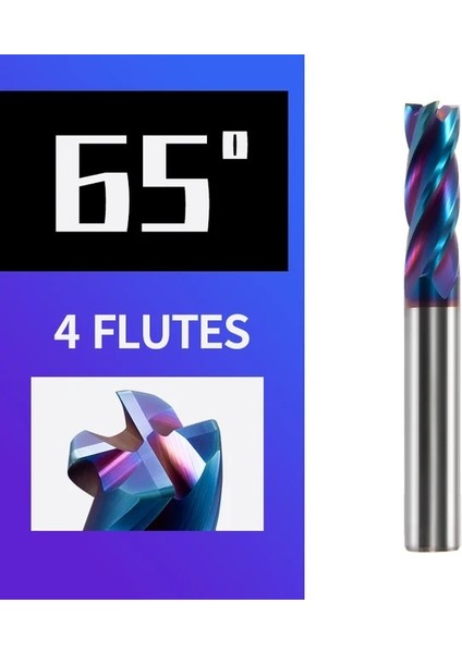 D10XD10X100L,1 Adet 4FX65 Freze Kesici Karbür Uç Alaşım Kaplama HRC50/60/65 Tungsten Çelik Alet Cnc Makineleri Araçları Torna 2/3/4 Flüt Karbür Değirmen (Yurt Dışından)