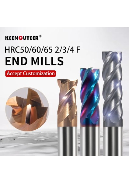D10XD10X100L,1 Adet 4FX65 Freze Kesici Karbür Uç Alaşım Kaplama HRC50/60/65 Tungsten Çelik Alet Cnc Makineleri Araçları Torna 2/3/4 Flüt Karbür Değirmen (Yurt Dışından)