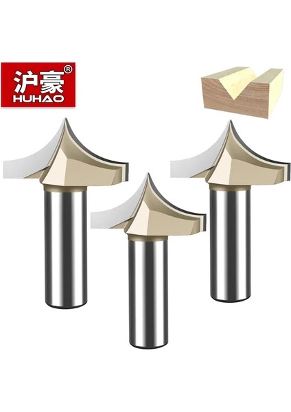 2876 Huhao 1 Adet 1/4 "1/2" Shank Ağaç Işleme Kesici Çift Kenar Freze Uçları Ahşap Karbür Gravür Araçları Oyma Ucu (Yurt Dışından)