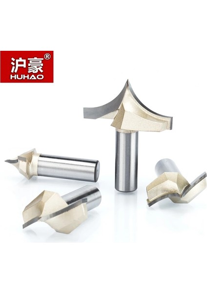 2876 Huhao 1 Adet 1/4 "1/2" Shank Ağaç Işleme Kesici Çift Kenar Freze Uçları Ahşap Karbür Gravür Araçları Oyma Ucu (Yurt Dışından) fırsatları