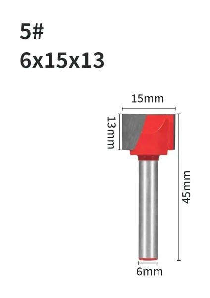 6X15X13 Yusun 1 Adet 6 mm Shank Temizleme Alt Bit Yönlendirici Bit Cnc Karbür Ağaç Işleme Freze Kesicisi Ahşap Bit Yüz Değirmeni End Mill Araçları (Yurt Dışından)
