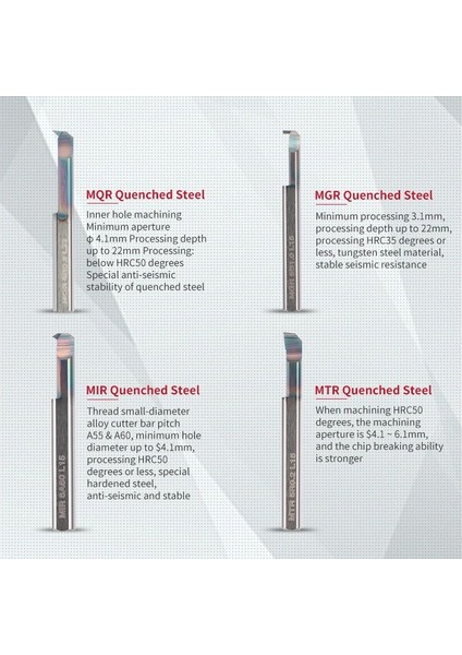Mgr6 B1.0 L15 Sert Küçük Açıklıklı Delme Bıçağı Mgr/mır/mqr/mtr Yüksek Sertlik Iç Delik Delme Çubuğu Deliği Mikro Söndürme Tungsten Çelik Torna Takımı (Yurt Dışından) fırsatları
