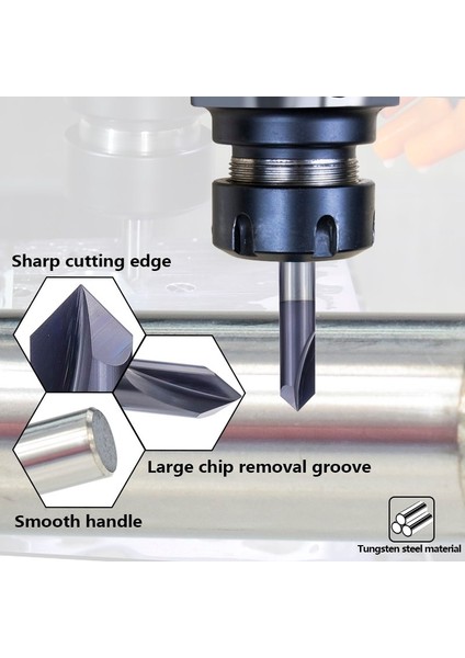 2XD4X50LX90D Pah Freze Kesici 60 90 120 Derece Karbür Pah Kırma Değirmeni Çapak Alma Kenarları V Grove Yönlendirici Bit 3 Flüt Cnc End Mill (Yurt Dışından) modelleri