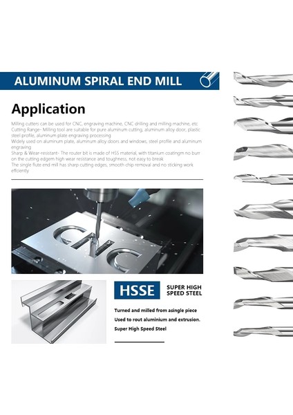 8X4X14X80MM Xcan Hss Freze Kesici 8mm Shank Gravür Bit Alüminyum Pencere Kesme Tek Flüt End Mill Cnc Alüminyum Kesici Yönlendirici Bit (Yurt Dışından) indirimleri