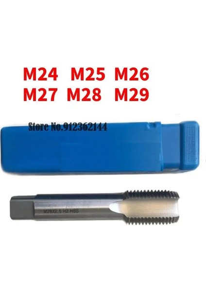M25X1.0 M24 M25 M26 M27 M28 M29 Diş=1.0 1.5 2.0 3.0mm Hss Makine Dokunun Vida Konu Metrik Fiş Dokunun Vida Musluklar (Yurt Dışından)