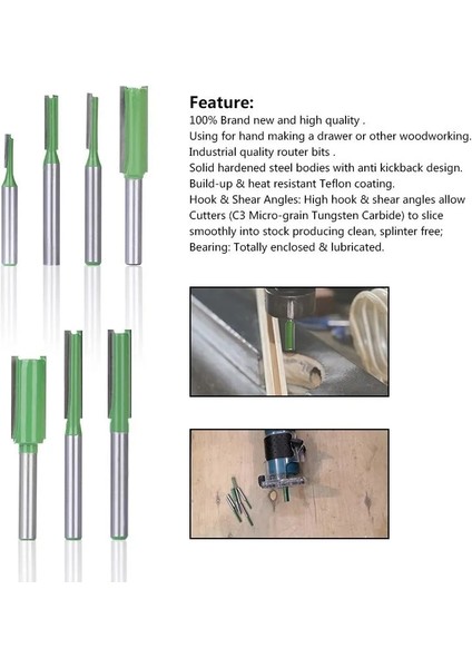6mm x 4X20 Xcan Tek Çift Flüt Düz Bit 6mm Shank Freze Kesici Ahşap Tungsten Karbür Yönlendirici Bit Doğrama Aleti (Yurt Dışından) fırsatları