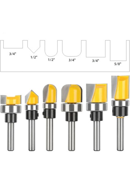 01 6MM/6.35MM Shank Kase Tepsi Yönlendirici Bit 1/4 Shank Freze Kesici Ağaç Işleme Köşe Yuvarlak Alt V Şeklinde Alt Yönlendirici Bit (Yurt Dışından) fırsatları