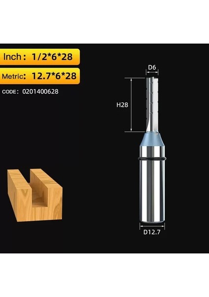 0201400628 Huhao Ahşap Için Freze Kesici 1/2 Shank Yönlendirici Bit 3 Flüt Tct Yuvası Kesici Düz Uçlu Değirmen Oyma Mdf Kontrplak Ağaç Işleme Aleti (Yurt Dışından)