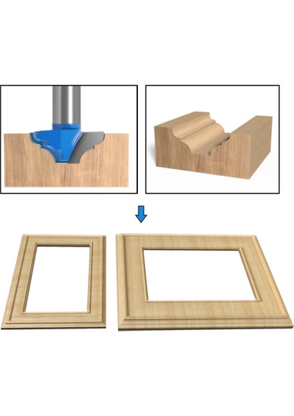 12 Sap 3032-6020 1 Adet 12MM Shank Ağaç Işleme Kapı Çerçevesi Dantel Bıçak Kapı Gravür Profilli Dantel Kabine Gravür Bıçağı Yönlendirici Bit (Yurt Dışından) modelleri