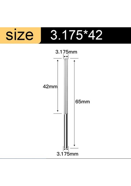 3.175X42 Vsharp Tungsten Karbür 3.175 4 6 8 10MM Shank 2 Flüt Düz Uçlu Değirmen Cnc Freze Kesicisi Sert Ahşap Mdf Gravür Yönlendirici Bit (Yurt Dışından)