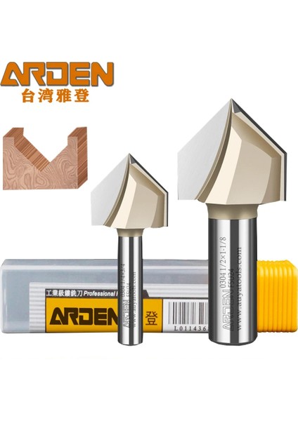 6.35X6.35 Arden 90 Derece V Bit 1/2 "karbür Üçgen V-Oluk Planya Yönlendirici Bit Ağaç Işleme Pah Kırma 3D Gravür Mdf Sertağaç Için (Yurt Dışından) fiyatları