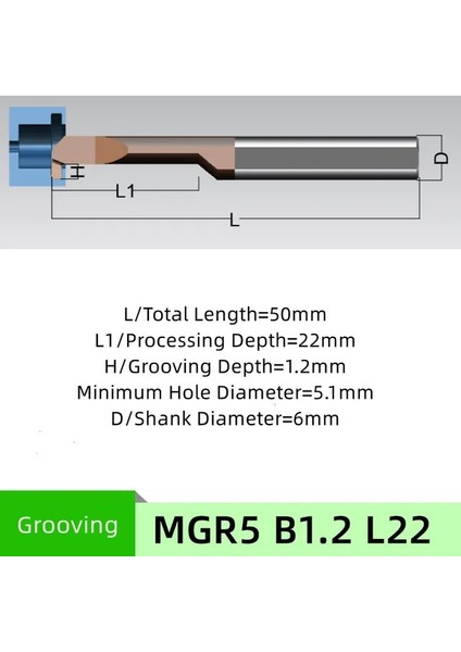 1 Adet Mgr5 B1.2 L22 1 Adet Mgr6 Mgr8 B0.75 B1.0 B1.2 B1.5 B2.0 B2.5 B3.0 L15 L10 L20 L22 L30 Mikro Sıkıcı Çubuklar Cnc Torna Kesici Kanal Açma Takım Tutucu (Yurt Dışından)