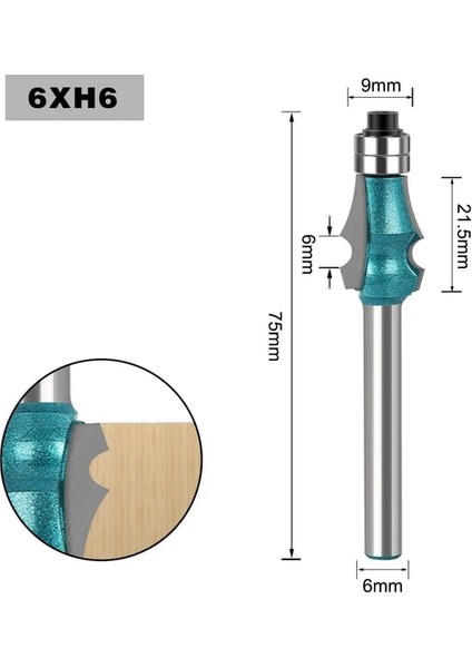 6xh6 6 mm 6.35 mm Şaft H2,3,4,5,6,8,10, Tek Hat Bıçak Kesme Makinesi Lline Braketi Hat Bıçağı Dantel A Hattı Bıçağı (Yurt Dışından)