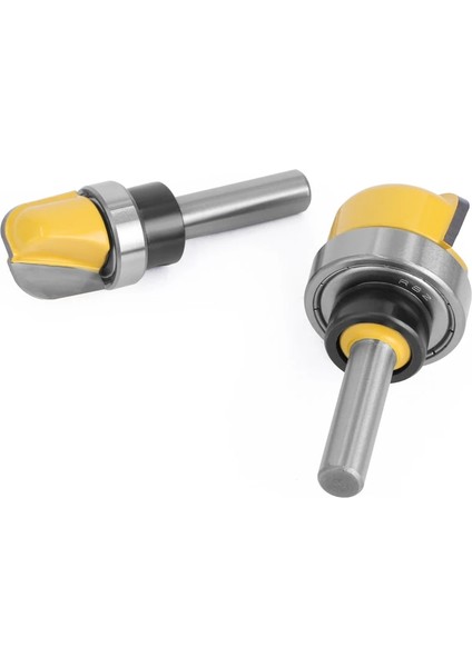 8mm Set Aurwof 8mm Shank 1-1/8 3/4 Çaplı Kase Tepsi Yönlendirici Bit Yuvarlak Burun Freze Kesicisi Rulman ile Ağaç Işleme Için (Yurt Dışından) indirimleri