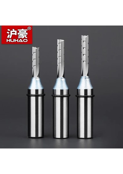 H66010624 Huhao Tct Düz Freze Kesici 3 Flüt 1/2 Shank Mdf Kontrplak Sunta Ahşap Oyma Kırpma Planya Yönlendirici Bit End Mill (Yurt Dışından)
