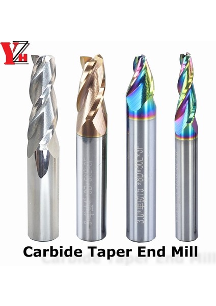 0.6X20DEGREEX4X50X2T HRC55 Renkli Kaplamalı Yzh Karbür Konik Parmak Freze Açısal Eğik Açı 0.5° 1° 1.5° 2° 3° 5° 8° 10° 15° 20° Cnc 2/3 Flüt Çelik Alüminyum Için (Yurt Dışından) fiyatları