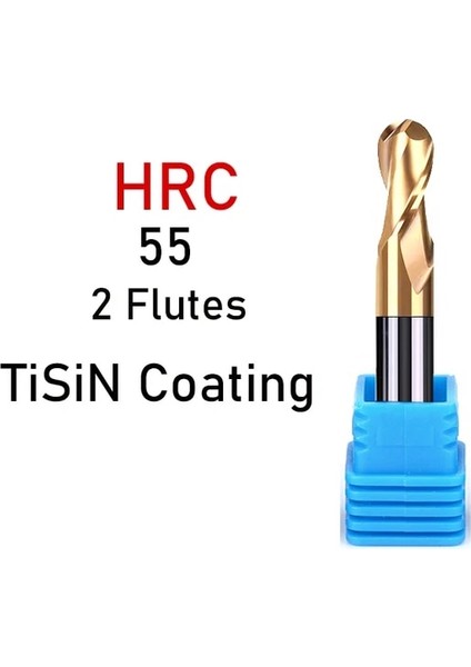 R1.5X4DX50L,5 Adet HRC55-2F Xuhan Küresel Uçlu Freze Tungsten Karbür Kesici Cnc Router Bit Freze Aracı R0.5 6mm 8mm 10MM HRC50 55 65 2 4 Flüt (Yurt Dışından)