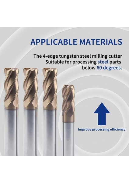 6R0.5XD6X75L 1 Adet HRC62 Köşe Yuvarlama Uçlu Frezeler 4 Kenar R0.2mm R0.5mm R2MM Tungsten Alaşım Freze Kesicisi R Açı Cnc Düz Şaft Uç Freze (Yurt Dışından)
