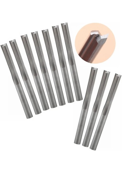4.0X22X45L 10 Adet/grup 3.175MM 4mm 5mm 6mm 8mm Shank Iki Flüt Düz Uçlu Değirmen Ahşap Freze Kesicisi 2 Flüt Uçları Cnc Freze Uçları (Yurt Dışından)