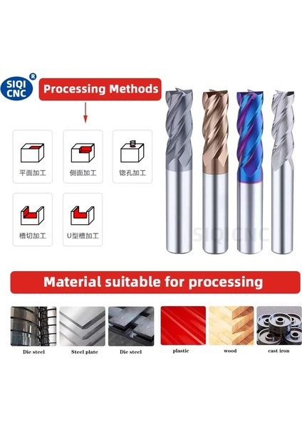 D6X6DX20X75L 4FHRC45 Karbür Yarıçapı Uç Kesici Değirmen Alüminyum Cnc Freze Kesici Metal Tungsten Çelik Cnc Işleme Endmils (Yurt Dışından) fırsatları