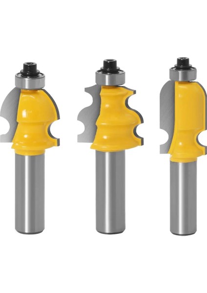No4 12MM Sap 10 Adet 12MM Sap Mimari Kalıplama Küpeşte Freze Uçları Seti Muhafaza Tabanı Cnc Hattı Ağaç Işleme Kesiciler Yüz Değirmeni (Yurt Dışından)