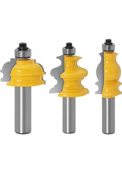 No4 12MM Sap 10 Adet 12MM Sap Mimari Kalıplama Küpeşte Freze Uçları Seti Muhafaza Tabanı Cnc Hattı Ağaç Işleme Kesiciler Yüz Değirmeni (Yurt Dışından)